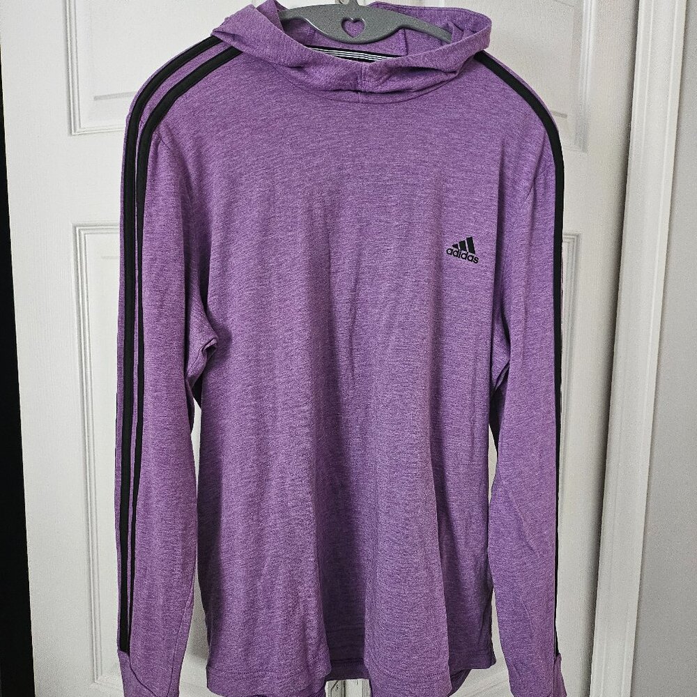 Womens Purple Adidas Long sleeve Hoodie shirt size XL